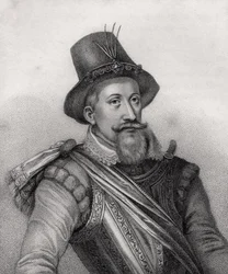 James I. von England, graviert von Bocquet, aus 